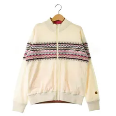 【新古品です！】23区スポーツ｜レディース｜2 (M相当)｜リバーシブル長袖ニットジャケット｜ホワイト系｜秋冬｜中古ゴルフ用品