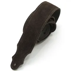新品 Franklin 3A-CH-G（チョコレート） 2”Purist Suede Leather Guitar Strap Made in USA. ギターストラップ