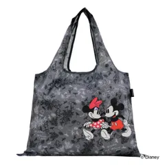 エコバッグ 折り畳み式 2way ミッキー&ミニー ディズニー ショッピングバッグ デート （ 折りたたみ ショッピングバッグ 買い物袋 大容量 コンパクト マチ広 軽量 エコバック レジ袋 ミッキーマウス ミニーマウス Disney ）