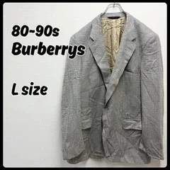 80s-90s Burberrys テーラードジャケット グレンチェック Lサイズ 旧タグ バーバリーズ