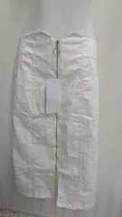 【新品タグ付】tocco closet フロントジップ タイトスカート 白 M