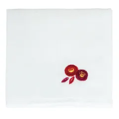 ふきん レーヨン 綿 奈良産 金子みすず かやのふきん 郵便局の椿 丸花 （ 蚊帳 吸水 かや 布巾 フキン キッチン用 食器拭き キッチンクロス ガーゼ 奈良 台拭き 台ふきん かや生地 クロス ハンカチ タオル おしぼり おしゃれ 日本製 ）