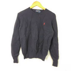 POLO SPORT ポロスポーツ ラルフローレン ニット ロゴ刺繍 ブラック Mサイズ レディース 古着 スポーツMIX ストリート