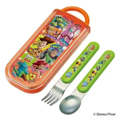 コンビセット スプーン フォーク スライド式 トイ・ストーリー カトラリーセット 子供 （ トイストーリー カトラリー キッズ 食洗機対応 幼稚園 保育園 持ち運び お弁当 お弁当用 スライド ケース付き スプーン＆フォーク 給食 遠足 ）