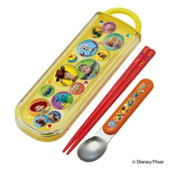コンビセット スライド式 箸 スプーン トイ・ストーリー カトラリー 子供 （ カトラリーセット 食洗機対応 お弁当用 キッズ 幼稚園 保育園 トイストーリー 携帯用 持ち運び 食洗機OK スライド はし お箸 ケース付き キャラクター ）