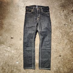 美品 glamb 赤耳ブラックデニム ストレートジーンズ 日本製 黒 3