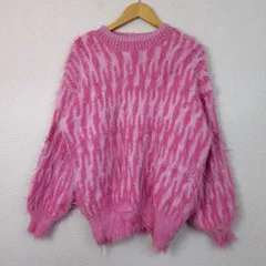 ZARA MAISON SPECIAL ザラ メゾンスペシャル ニット 総柄 ピンク S-Mサイズ メンズ 古着 ストリート Y2K