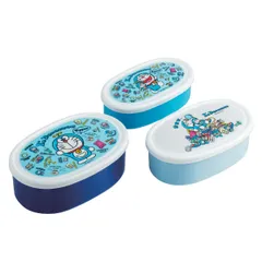 お弁当箱 抗菌 シール容器 3個入 ドラえもん ぬいぐるみいっぱい 子供 （ ランチボックス デザートケース 弁当箱 レンジ対応 キャラクター キッズ 入れ子式 フルーツケース 果物ケース レンジOK 400ml 280ml 180ml AG 抗菌加工 ）