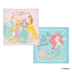 ランチクロス ナフキン 2枚入 ディズニープリンセス 子供 （ キッズ ランチョンマット 弁当包み 三角巾 給食ナフキン キャラクター アリエル 白雪姫 マット お弁当箱 弁当 弁当箱 包み 入れ 子供用 給食 幼稚園 保育園 ）