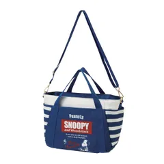 保冷バッグ 2WAY トートバッグ ショルダーバッグ PEANUTS スヌーピー レトロラベル （ 保冷 クーラーバッグ 保冷カバン エコバッグ ソフトクーラーバッグ アウトドア 買い物 ショッピング 軽量 肩掛け ）