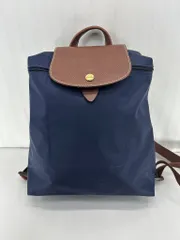 s26t-0022m【中古品】 Longchamp ロンシャン ル プリアージュ オリジナル M バッグ ネイビー ファブリック