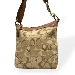 美品　COACH コーチ　ショルダーバッグ　シグネチャー　キャンバス　レザー