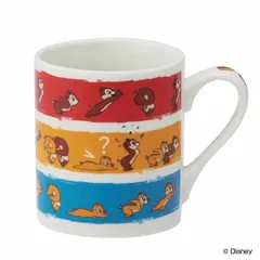 マグカップ 240ml チップ＆デール FUN 陶磁器 （ 食洗機対応 電子レンジ対応 コーヒーカップ カップ コップ 食器 洋食器 取っ手付き キャラクター 食洗器 電子レンジ 対応 コーヒー 紅茶 ディズニー チップ デール ）