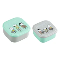 弁当箱 抗菌 2個セット PEANUTS スヌーピー （ SNOOPY レンジ対応 シール容器 お弁当箱 ランチボックス デザートケース 女子 レンジOK フルーツケース 果物ケース 保存容器 入れ子式 女性 ）