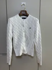 POLO RALPH LAUREN ポロラルフローレン ケーブルニット カーディガン 白