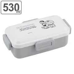 弁当箱 1段 530ml 抗菌 ふわっと ドラえもん （ お弁当箱 ランチボックス 食洗機対応 レンジ対応 銀 AG 女子 食洗機OK レンジOK お弁当 弁当 一段 仕切り付き 女性 ）