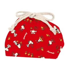 巾着袋 スヌーピー ランチバッグ SnoopyFriends （ SNOOPY 弁当袋 お弁当袋 給食袋 ランチ巾着 巾着 ランチバッグ 子供 日本製 お弁当箱 弁当箱 弁当 給食 袋 弁当巾着 マチ 小物入れ キッズ ）
