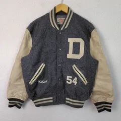 D.GRACE ディーグレース スタジャン デカロゴ グレー Mサイズ メンズ 古着 アメカジ ストリート　ブルゾン