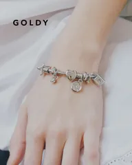 GOLDY ゴールディ ミックス モチーフ スネーク チェーン ブレスレット 4260101【メール便可】