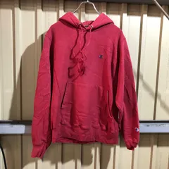 1812 Champion REVERSE WEAVE パーカー レッド S チャンピオン リバースウィーブ スウェット ワンポイント 刺繍ロゴ 古着卸 アメリカ仕入