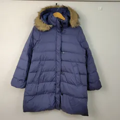 UNIQLO ユニクロ ダウンコート 無地 ネイビー XLサイズ レディース 古着 シンプル クラシック
