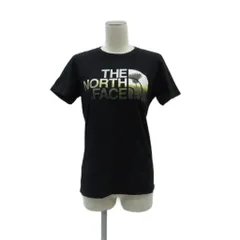 ザノースフェイス THE NORTH FACE Tシャツ カットソー M 黒 半袖 ラウンドネック ロゴプリント /SY4 ■GY60