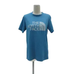 ザノースフェイス THE NORTH FACE アウトドアウエア Tシャツ 半袖 S ブルー ロゴプリント ラウンドネック メッシュ /SY5 ■GY60