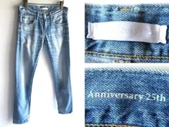 RED CARD レッドカード 80506S Anniversary 25th ビンテージ加工 スリムテーパード ボーイフレンド デニムパンツ 23 ライトインディゴ