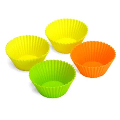 シリコンおかずケース Mサイズ 4個入 （ お弁当グッズ おかずカップ シリコンカップ ）