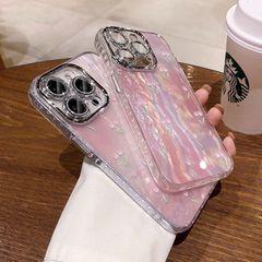 귀엽다 얇은 핑크 아이폰 케이스 iPhone17 케이스 iPhone16 케이스 iPhone15 케이스 iPhone14 케이스 iPhone13 케이스 쉘 튤립 라인 스톤 핑크 귀여운 꽃무늬 소녀 shoujike66