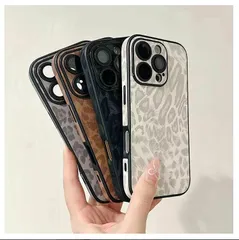 ヒョウ柄 iPhone17ケース レオパード 縁取り iPhone16Proケース iphone15ケース ラメ キラキラ iphone13ケース スマホケース アイフォンケース カメラレンズカバー付き shoujike68