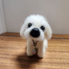 羊毛フェルト【フレンチブルドッグ】フォーン ブローチ - メルカリ