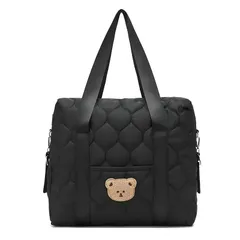 [ハルジオ] マザーズバッグ リュック マザーズリュック 軽量 大容量 マザーズバック ママバッグ マザーズ バック リュックサック カバン 黒 ブラック おしゃれ かわいい 旅行 お出かけ 通園 荷物入れ 人気 ギフト プレゼント 出産祝い (ブラック) 1