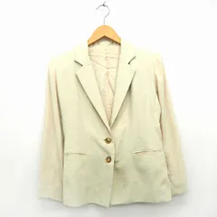 ナイスクラップ NICE CLAUP ジャケット アウター テーラード 肩パット 無地 ノッチドラペル 長袖 アイボリー /MT18のサムネイル