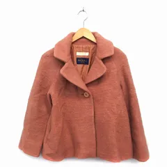 ナチュラルビューティーベーシック NATURAL BEAUTY BASIC ジャケット アウター テーラード ウール 総裏地 ラグランスリーブ M コーラル /NT1