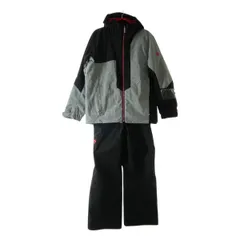 〇〇DESCENTE デサント ウィンター スキーウェア 上下セット サイズL DWMMJH79P グレー×ブラック