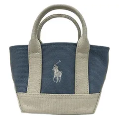 RalphLauren(ラルフローレン) トートバッグ - ライトブルー×白