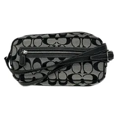 COACH(コーチ) ショルダーバッグ シグネチャー柄 6616 アイボリー×黒 レザー