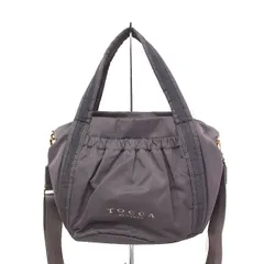 トッカ TOCCA ショルダー付き 2WAY ミニ トートバッグ ナイロン グレージュ /FT1