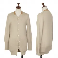 ワイズY's ネックデザインニットカーディガン ベージュ3