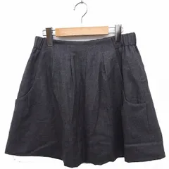 アナトリエ ANATELIER スカート フレア ミニ 無地 シンプル 38 グレー /FT30