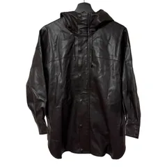 C455 STUNNING LURE（スタニングルアー）フェイクレザー フーディージャケット（ポンチョ風コート）０サイズ スタニングルアー