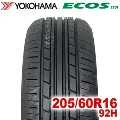 【2024年製】 送料無料 YOKOHAMA 205/60R16 92H ECOS ES31 エコス ヨコハマタイヤ ノーマルタイヤ 夏タイヤ サマータイヤ 1本