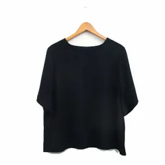 フルールバイミントブリーズ fleur by mint breeze ブラウス シャツ 七分袖 大きいサイズ Vネック シンプル 3L ネイビー 紺 /KT10