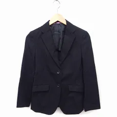 オリヒカ ORIHICA テーラードジャケット アウター シングル 無地 ウール混 7 ブラック 黒 /FT15