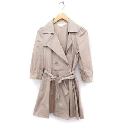 ジルスチュアート JILL STUART トレンチコート アウター リボン ミドル丈 無地 コットン 綿 M ベージュ /FT34のサムネイル