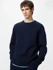 UNIQLO ウォッシャブルミラノリブクルーネックセーター M