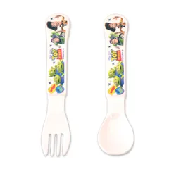 スプーン＆フォークセット トイ・ストーリー （ 子供用食器 キャラクター トイストーリー スプーン フォーク プラスチック製 ）