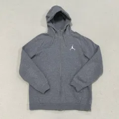 L NIKE ジョーダン グレー ジャンプマン フーディー ジップアップ 0211-2