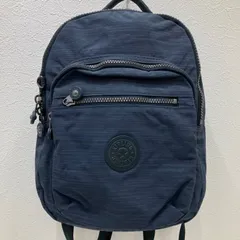 9576　Kipling　KIPLING　キプリング　リュック　バックパック　リュックサック　デイパック　紺　ネイビー　パッド付きポケット　ナイロン